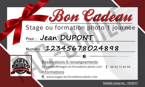 offrir un bon cadeau pour un stage photo Brest