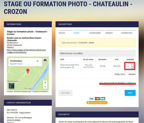 utiliser un bon cadeau chez S&F Photo - stages et formation photo morlaix