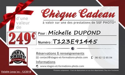 offrir un bon cadeau pour un stage photo à Quimper